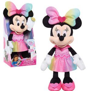 Disney Junior Minnie Mouse Sparkle and Sing Minnie Mouse, 13 Inch Plush